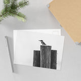 Kingfisher in Black and White — Fine Art Postcard